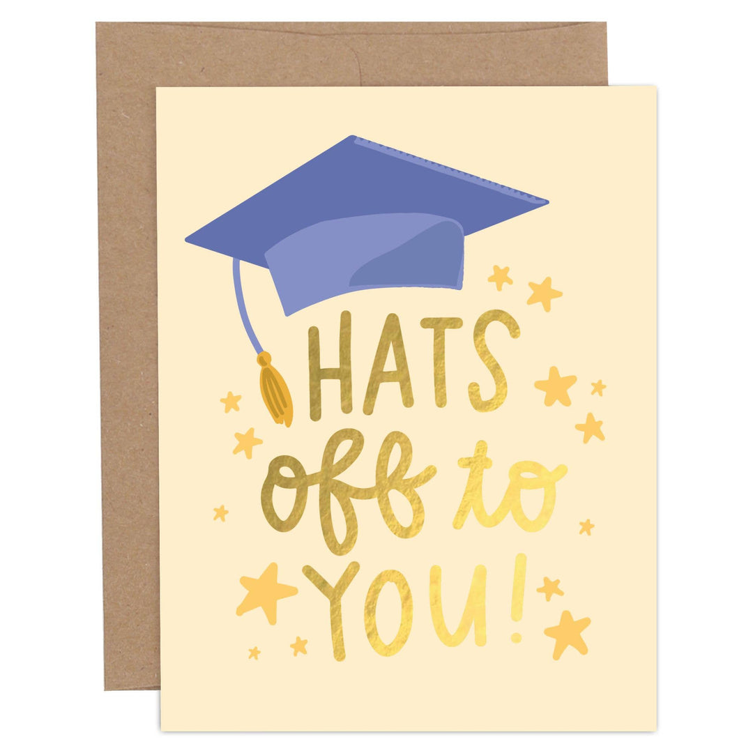 Hats Off To You Graduation Greeting Card - Merry PigletsPippi Post