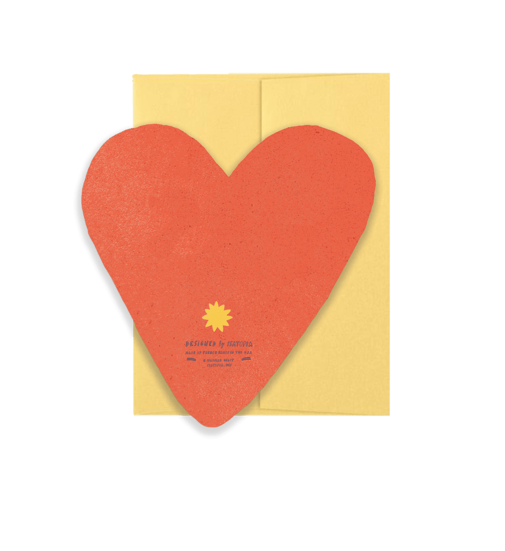 Heart Blink Greeting Card - Merry PigletsIsatopia