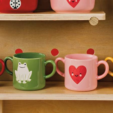 Heart to Heart Double - Handle Mug - Merry PigletsDanica Jubilee