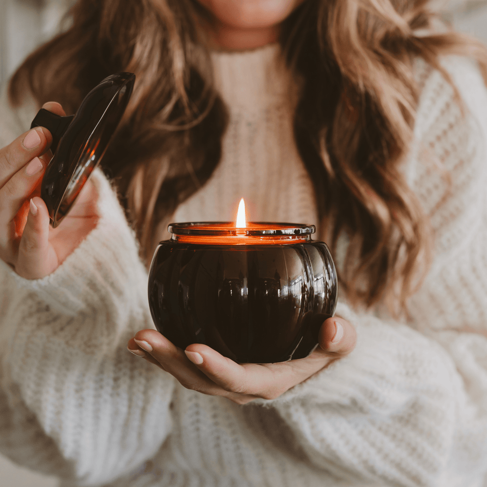 Hello Fall Pumpkin Amber Jar Candle - Merry PigletsSweet Water Decor