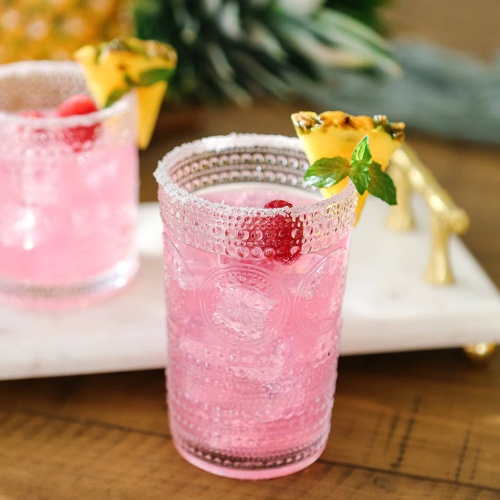 Hobnail Clear Drinking Glass - Merry PigletsKate Aspen