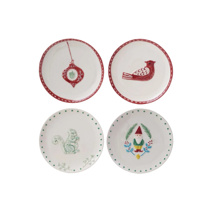 Holiday Appetizer Plate - Merry PigletsCreative Co - Op