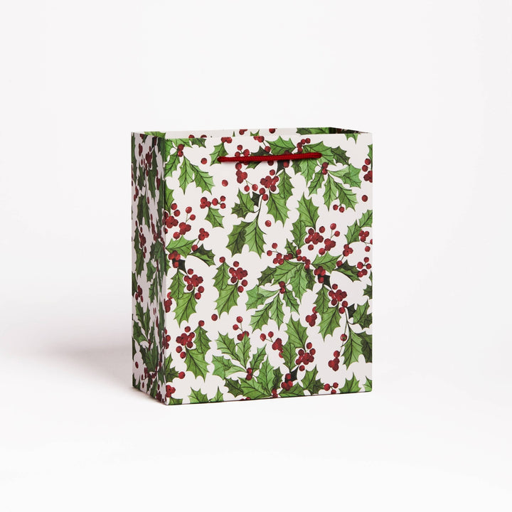 Holly Holiday Gift Bag Medium - Merry PigletsAbigail Jayne Design