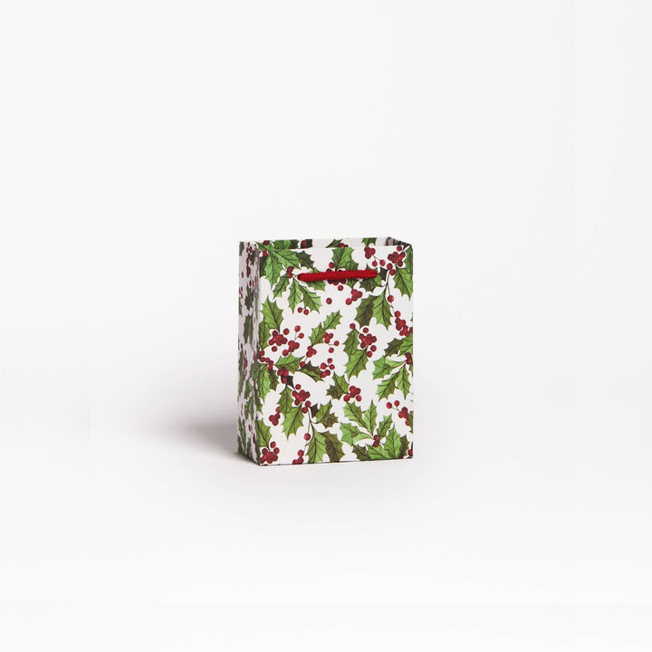 Holly Holiday Gift Bag Small - Merry PigletsAbigail Jayne Design