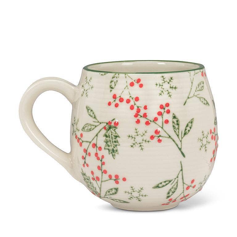 Holly Leaves Mug - Merry PigletsAbbott
