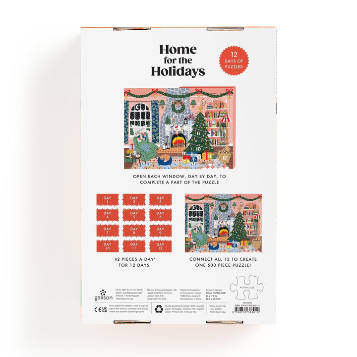 Home for the Holidays Twelve Days Advent Puzzle - Merry PigletsGalison
