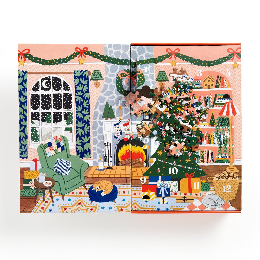Home for the Holidays Twelve Days Advent Puzzle - Merry PigletsGalison