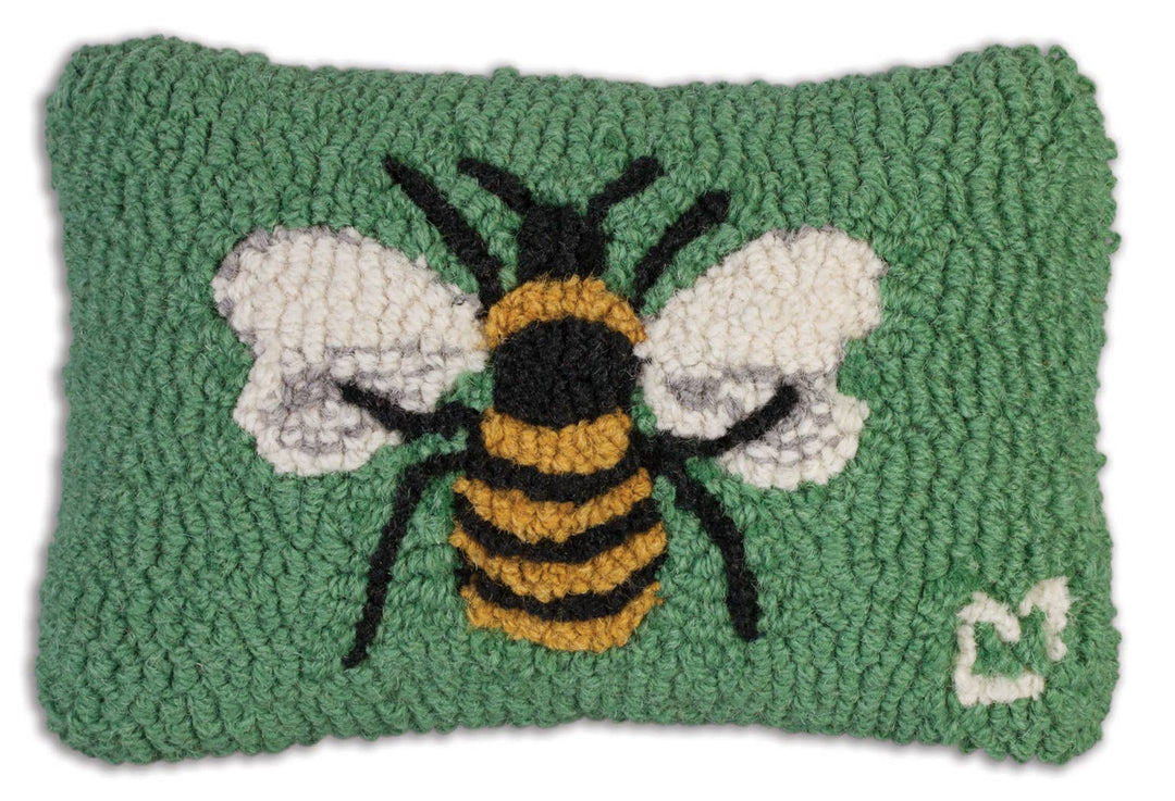 Honey Bee Wool Hooked Pillow - Merry PigletsChandler 4 Corners