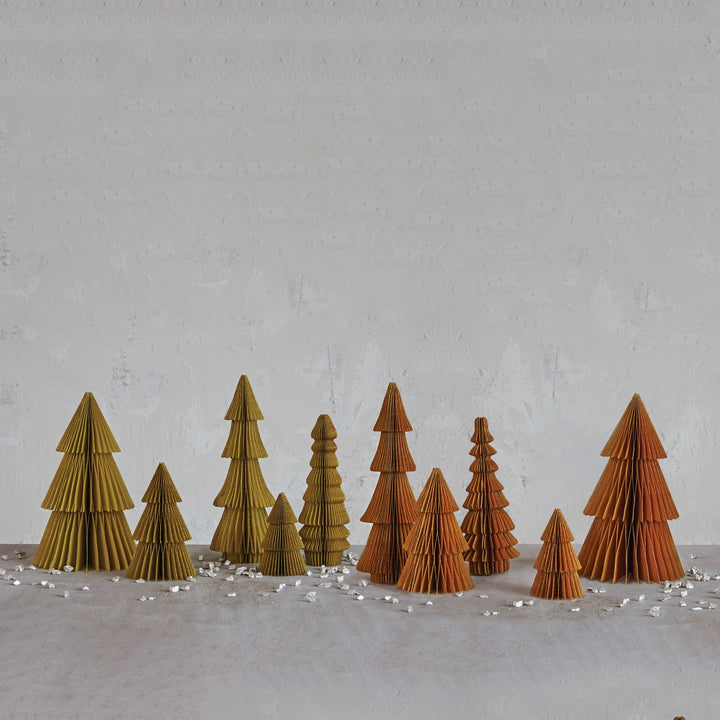 Honeycomb Glitter Trees Set - Merry PigletsCreative Co-Op