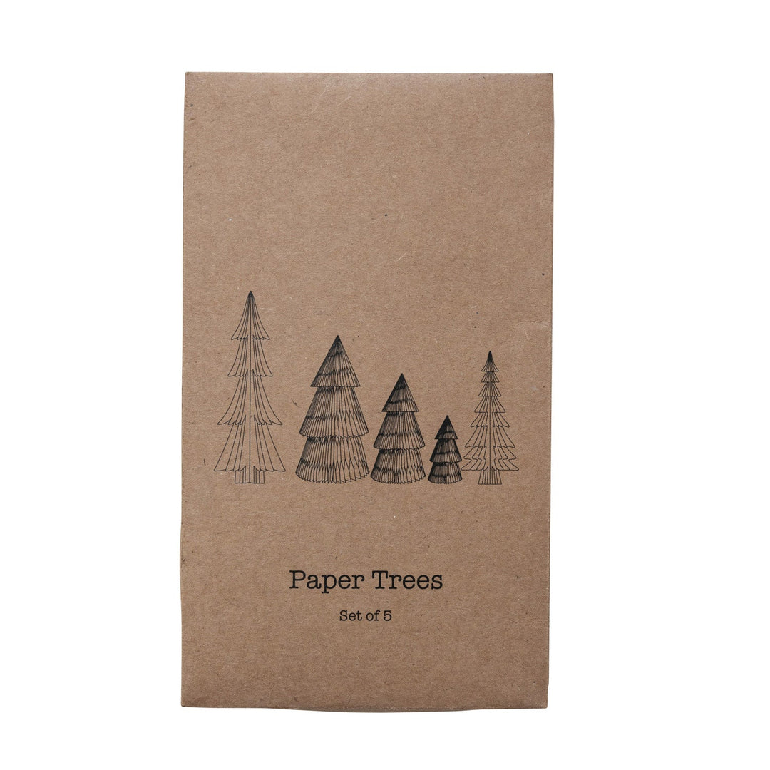 Honeycomb Glitter Trees Set - Merry PigletsCreative Co-Op