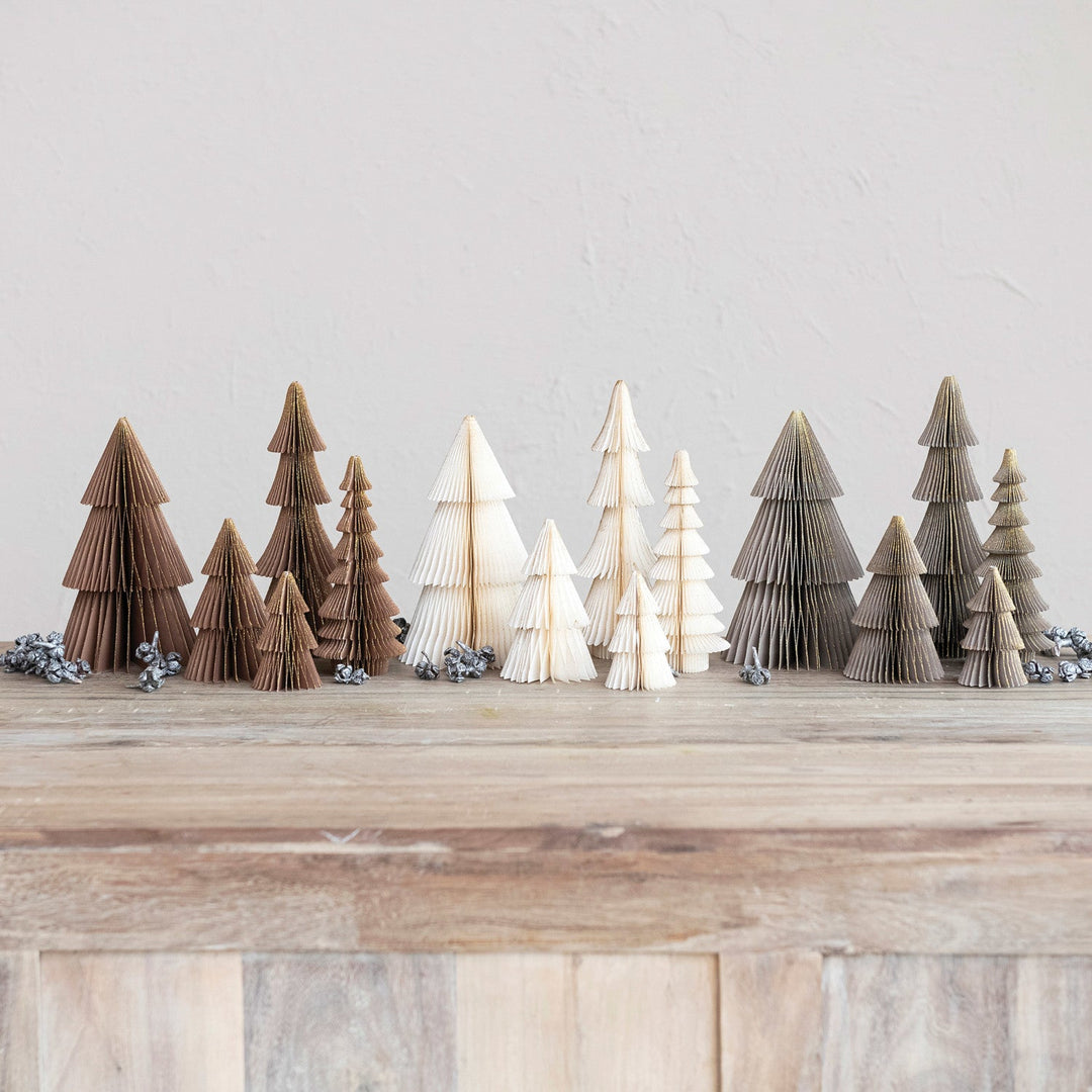 Honeycomb Glitter Trees w/ Gold Glitter - Merry PigletsCreative Co-Op