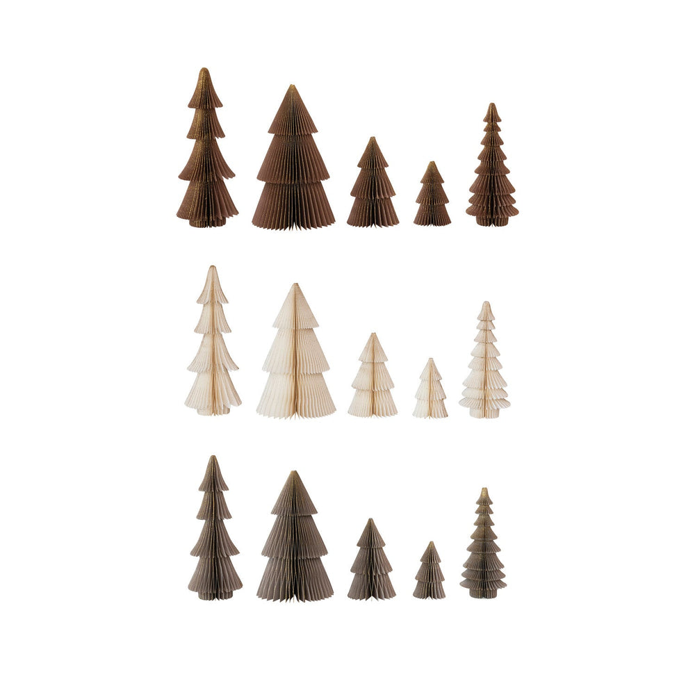 Honeycomb Glitter Trees w/ Gold Glitter - Merry PigletsCreative Co-Op