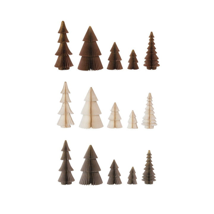 Honeycomb Glitter Trees w/ Gold Glitter - Merry PigletsCreative Co-Op