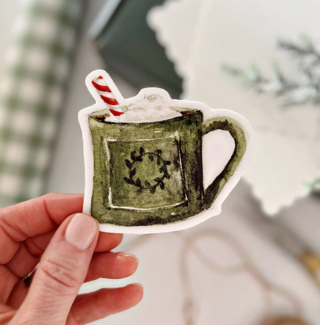 Hot Cocoa Sticker - Merry Pigletsemily lex studio