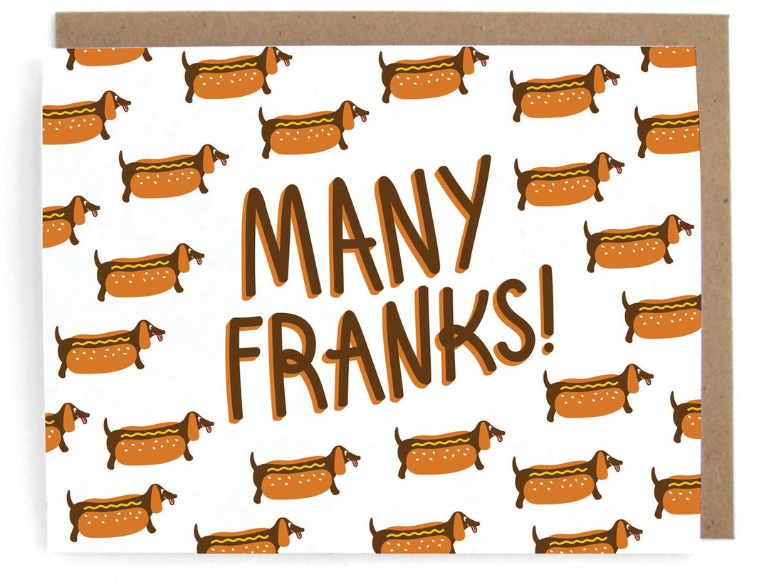 Hot Dog Thank You Greeting Card - Merry PigletsThe Neighborgoods