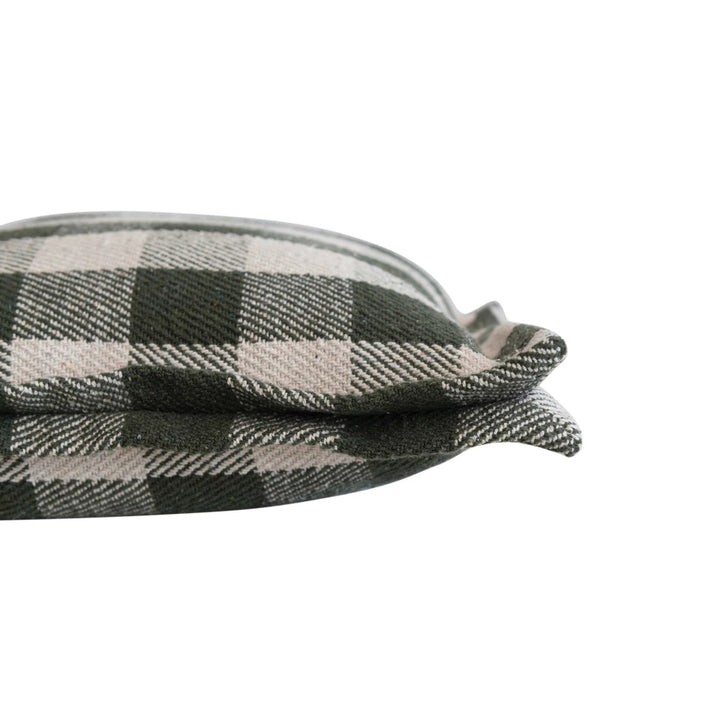 Hunter Green Check Pillow - Merry PigletsCreative Co - Op