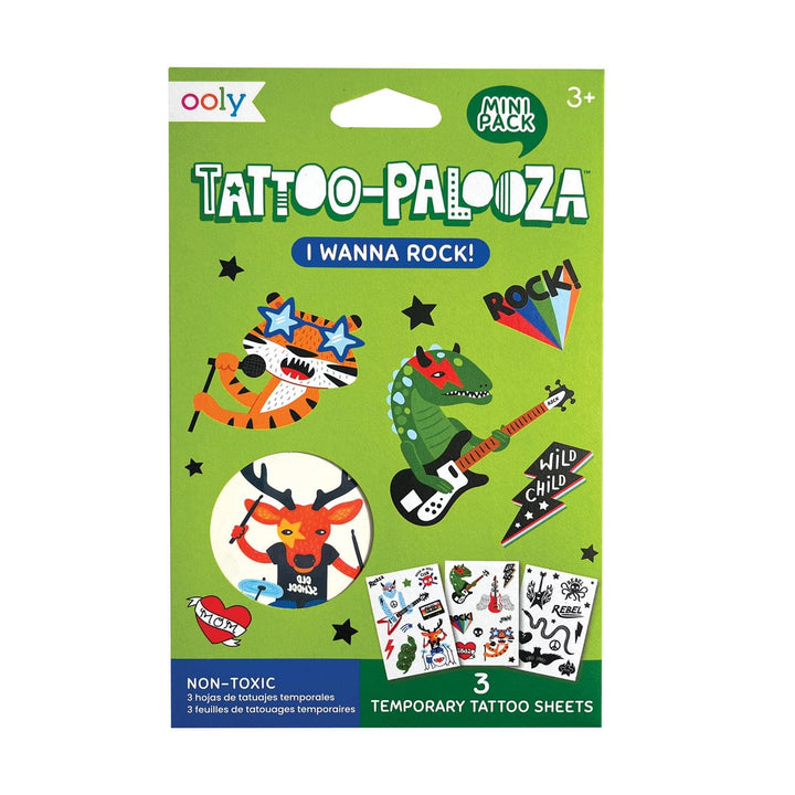 I Wanna Rock Mini Temporary Tattoos - Merry PigletsOOLY