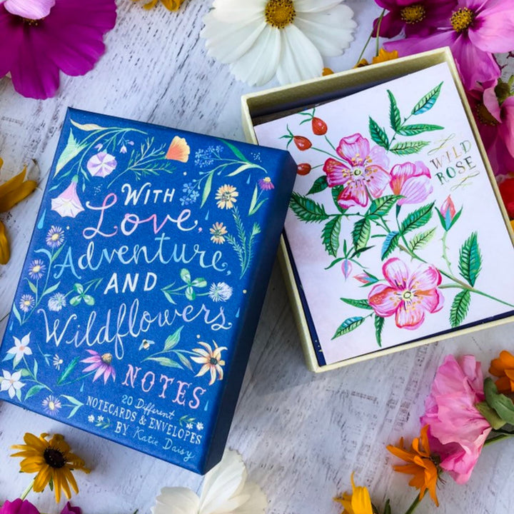 With Love, Adventure, and Wildflowers Notecards