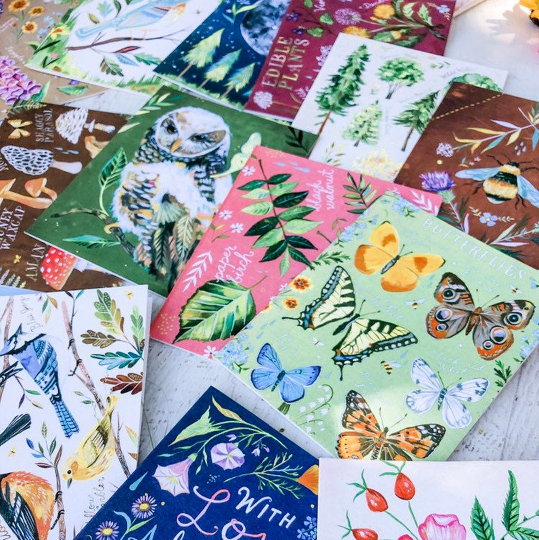 With Love, Adventure, and Wildflowers Notecards