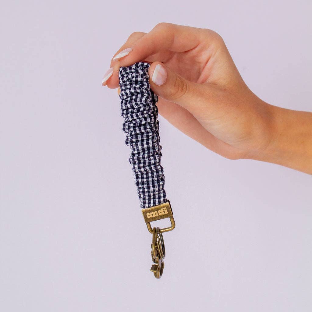 Inky Black Gingham Keychain - Merry PigletsShop Andi