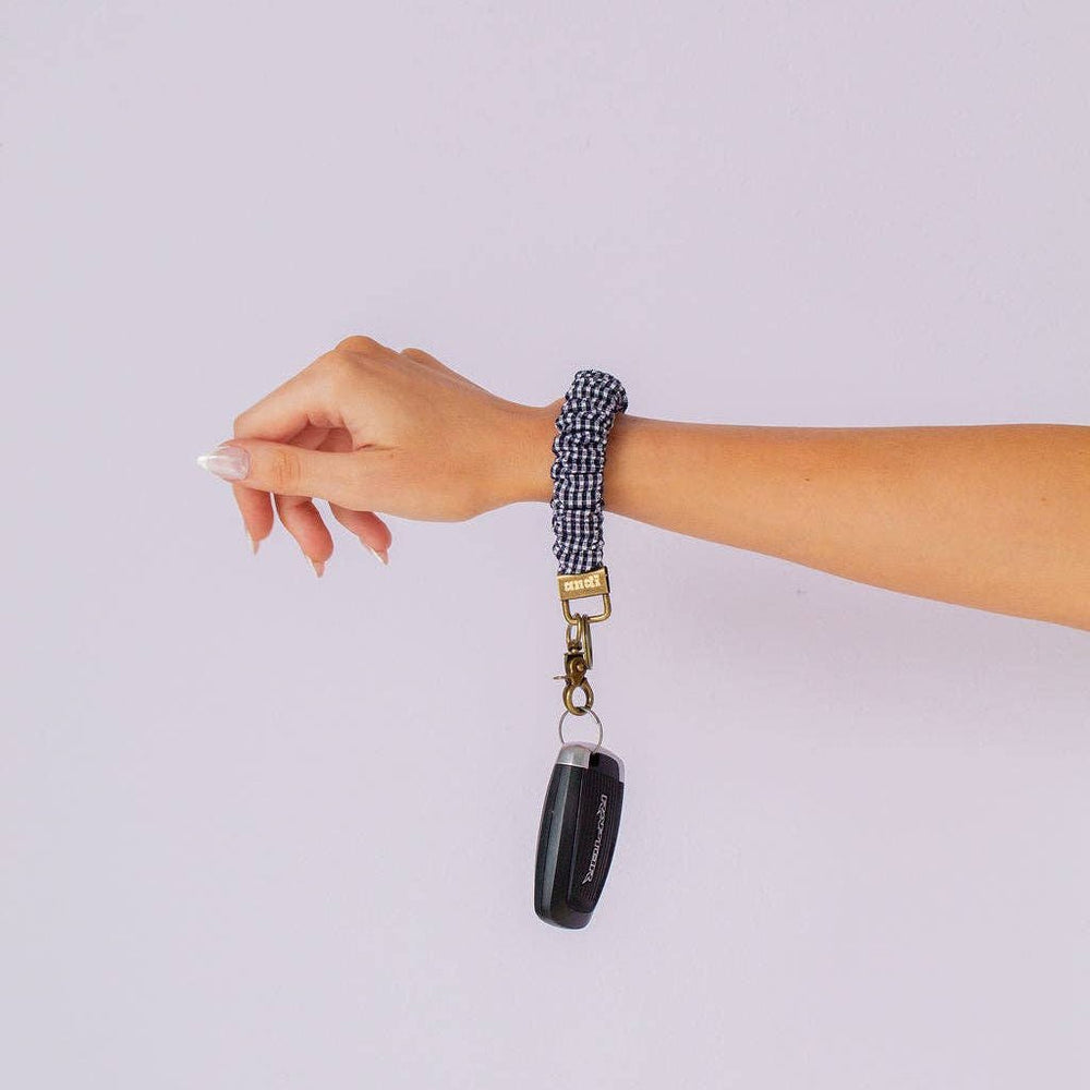 Inky Black Gingham Keychain - Merry PigletsShop Andi