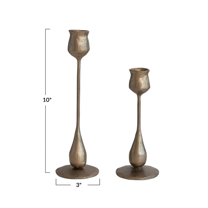 Iron Taper Candle Holder - Merry PigletsCreative Co - Op