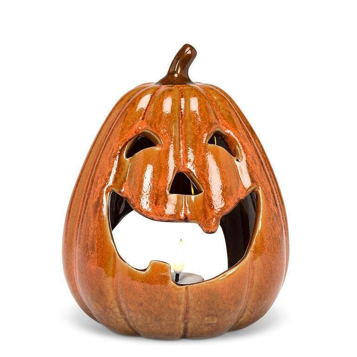 Jack O'Lantern Candle Holder - Merry PigletsAbbott