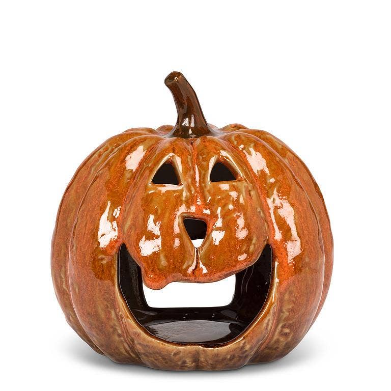 Jack O'Lantern Candle Holder - Merry PigletsAbbott