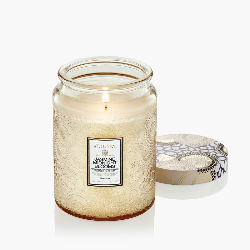 Jasmine Midnight Blooms Large Jar Candle - Merry PigletsVoluspa