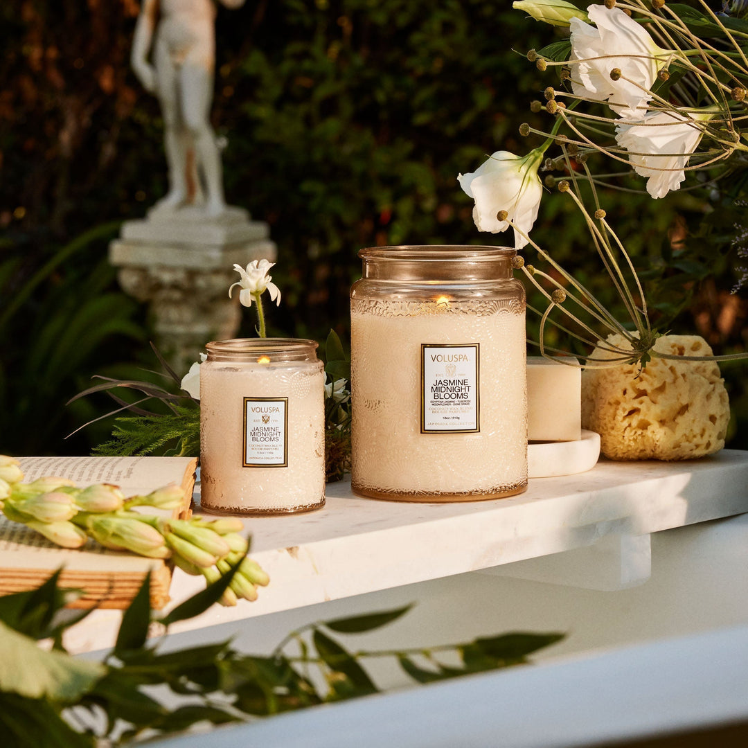 Jasmine Midnight Blooms Small Jar Candle - Merry PigletsVoluspa