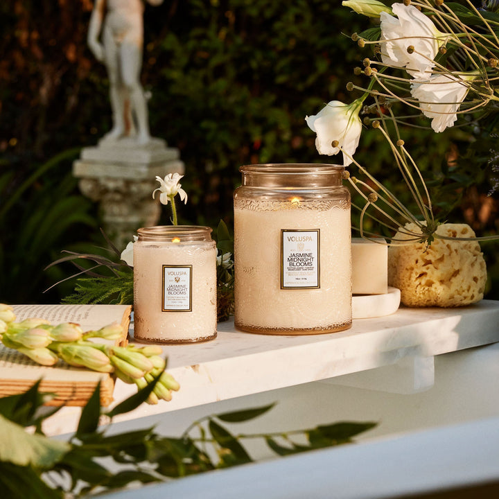 Jasmine Midnight Blooms Small Jar Candle - Merry PigletsVoluspa