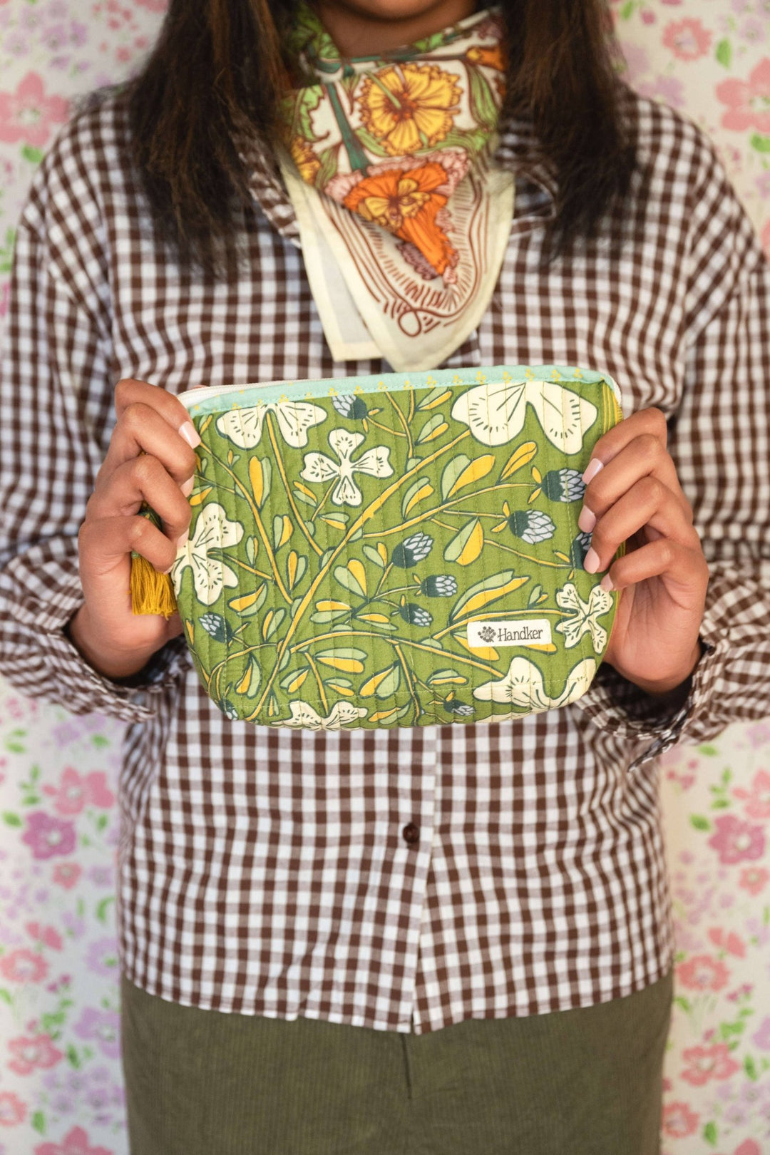 Josephine Quilted Zipper Pouch - Merry PigletsHandker Bandanas