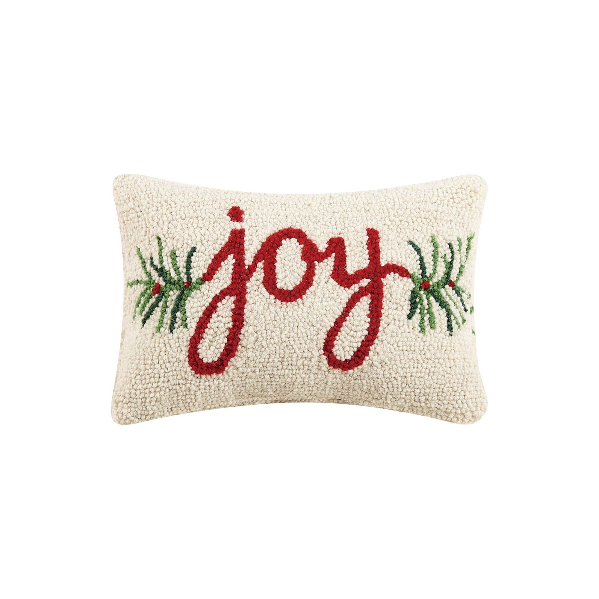 Peking Handicraft Joy Wool Hooked Pillow - Thumbnail 3