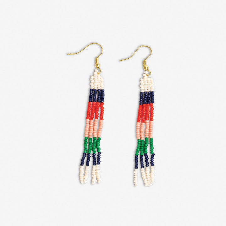 June Colorblock Fringe Earrings