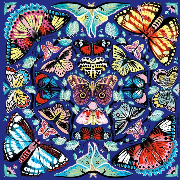 Kaleido Butterflies 500 Piece Puzzle - Merry PigletsMudpuppy