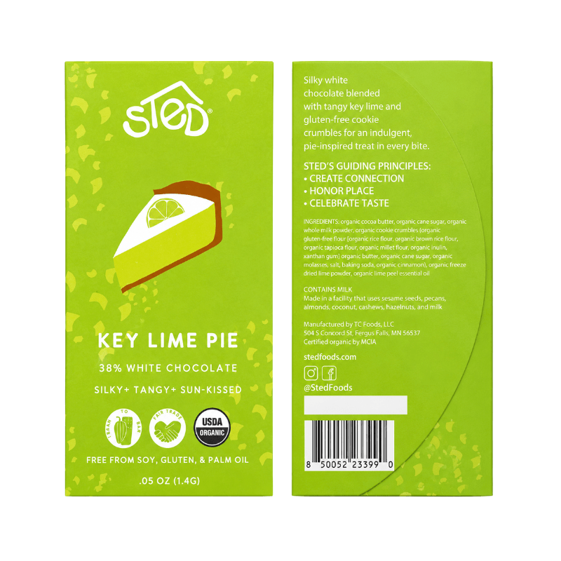 Key Lime Pie Mini Chocolate Bar - Merry PigletsSted Foods