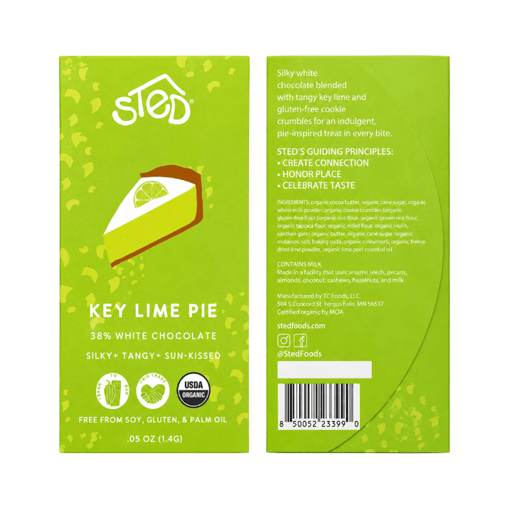 Key Lime Pie Mini Chocolate Bar - Merry PigletsSted Foods