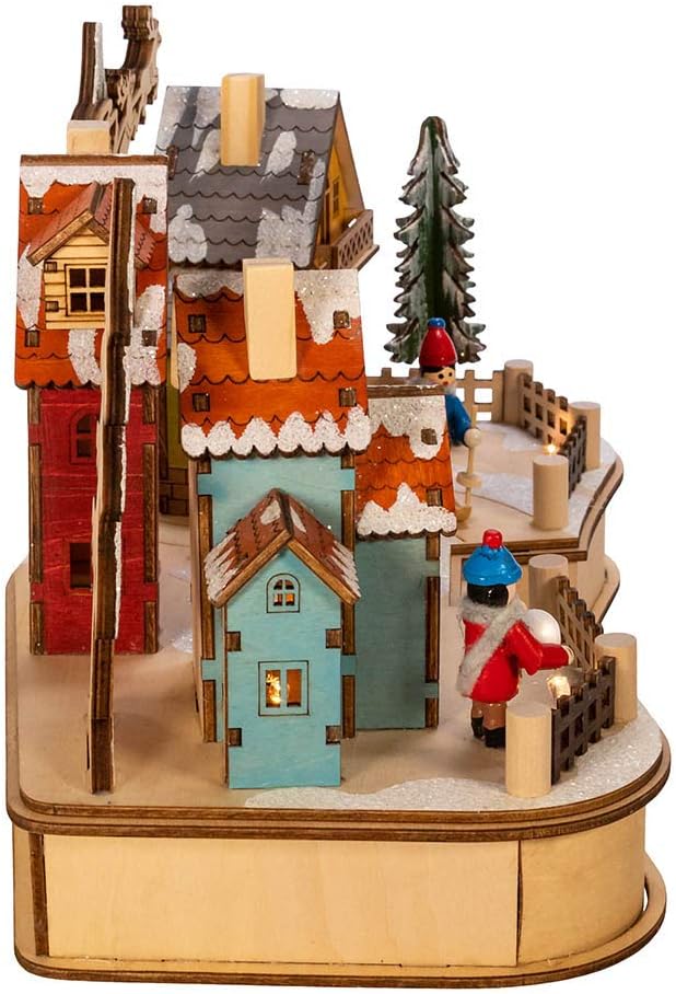 Musical Light Up Wooden Village