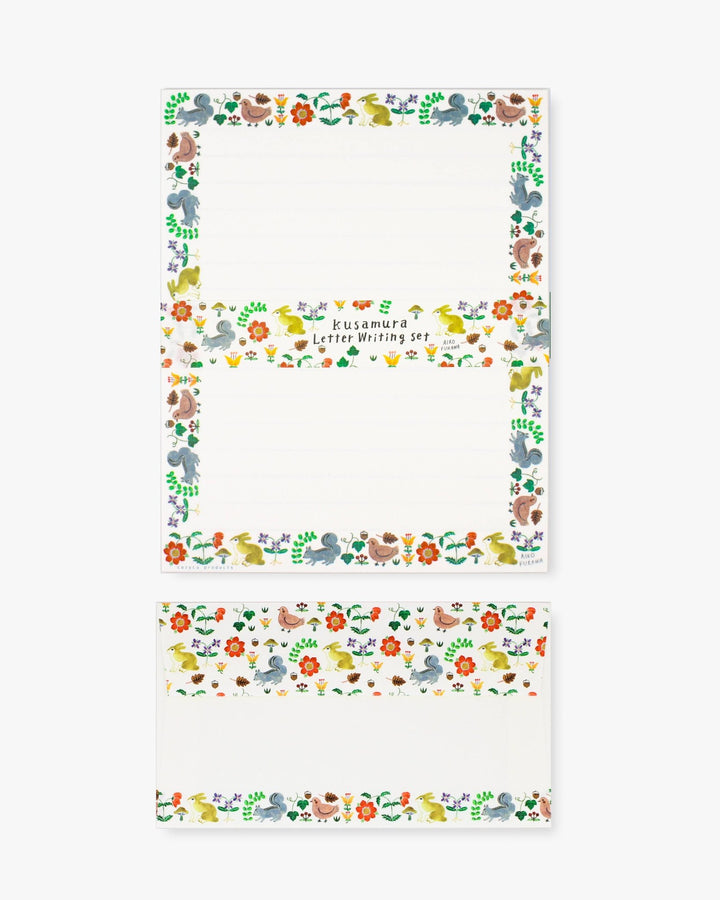 Kusamura Writing Set - Merry PigletsHer Winter Flowers