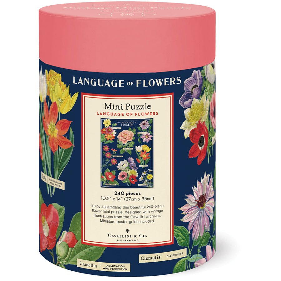 Language of Flowers Mini Puzzle - Merry PigletsCavallini Papers & Co.