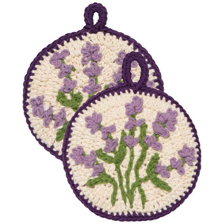 Lavender Crochet Dish Scrubber - Merry PigletsNow Designs by Danica