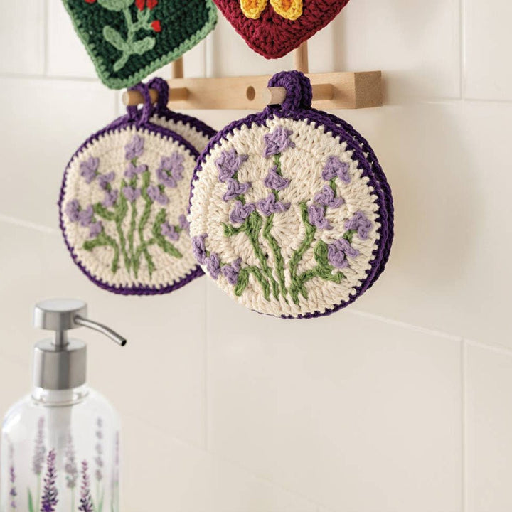 Lavender Crochet Dish Scrubber - Merry PigletsNow Designs by Danica