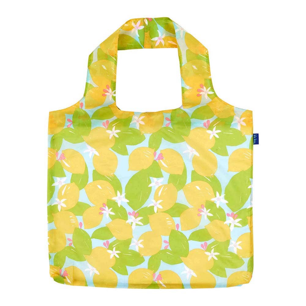 Lemon Blossoms Reusable Shopper Tote Bag - Merry Pigletsrockflowerpaper