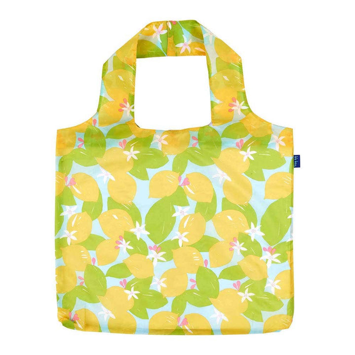 Lemon Blossoms Reusable Shopper Tote Bag - Merry Pigletsrockflowerpaper
