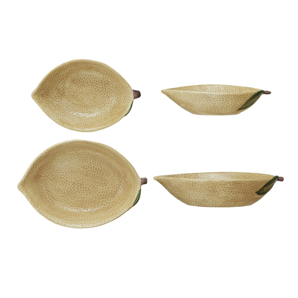 Lemon Bowls, Set of 2 - Merry PigletsCreative Co - Op