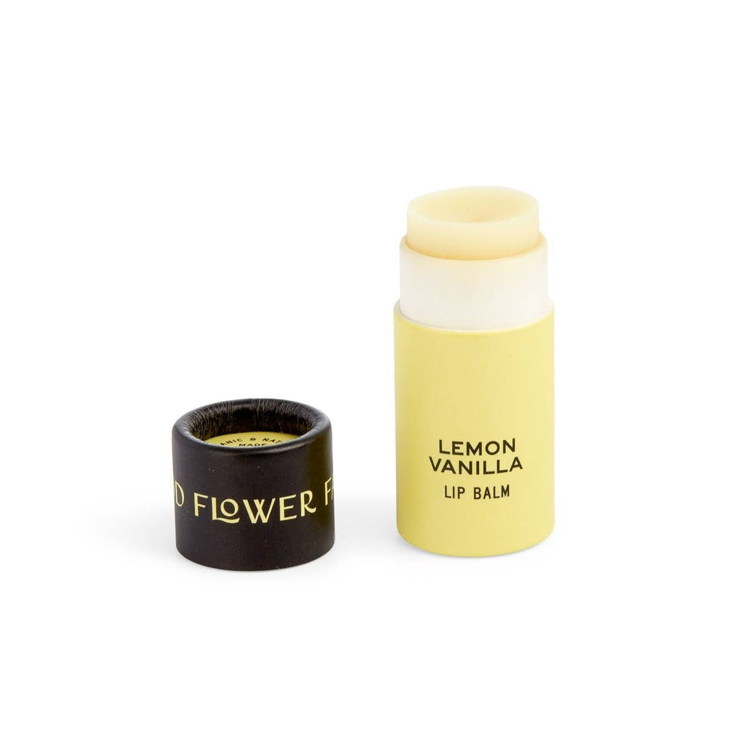 Lemon Vanilla Organic Lip Balm - Merry PigletsGood Flower Farm