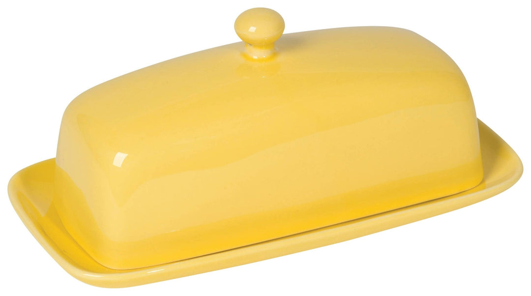 Lemon Yellow Butter Dish - Merry PigletsNow Designs by Danica