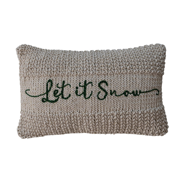 Let it Snow Knit Pillow