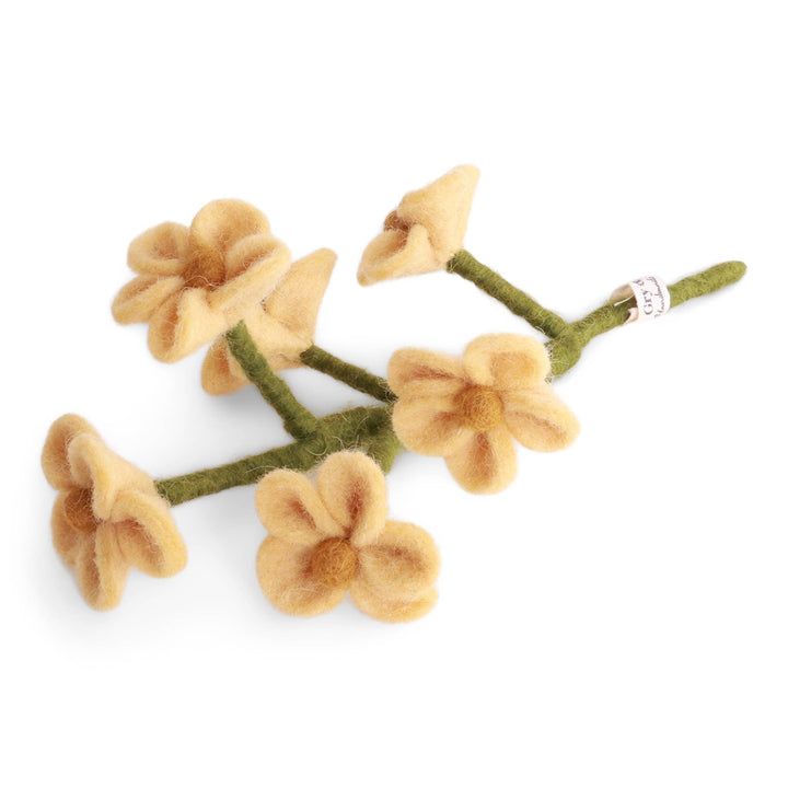 Light Yellow Forget-Me-Not Wool Flower - Merry PigletsGry and Sif