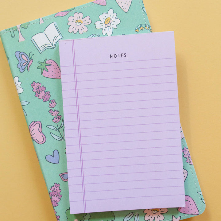 Lilac Notes Notepad - Merry PigletsPippi Post